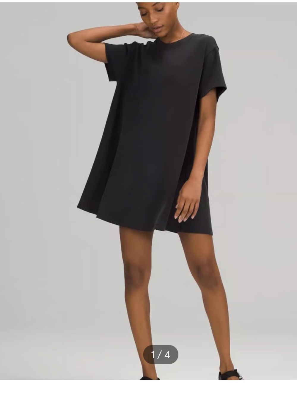 Lululemon All Yours Tee Dress Scuba Jersey Black